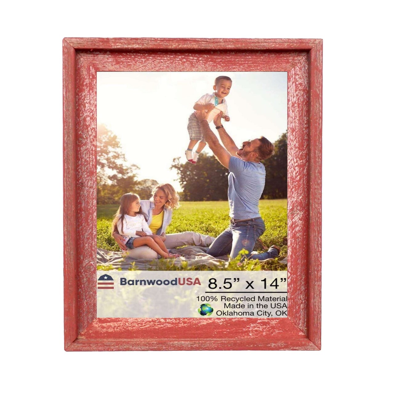Rustic Farmhouse Signature Series 8.5 in. x 14 in. Reclaimed Wood Picture Frame